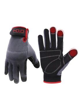 Work Gloves Men Touch Screen Padded Knuckle Breathable Gardening Utility Gloves